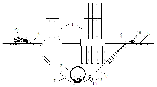 Construction method for treating operating metro tunnel settlement by using anchor cable method