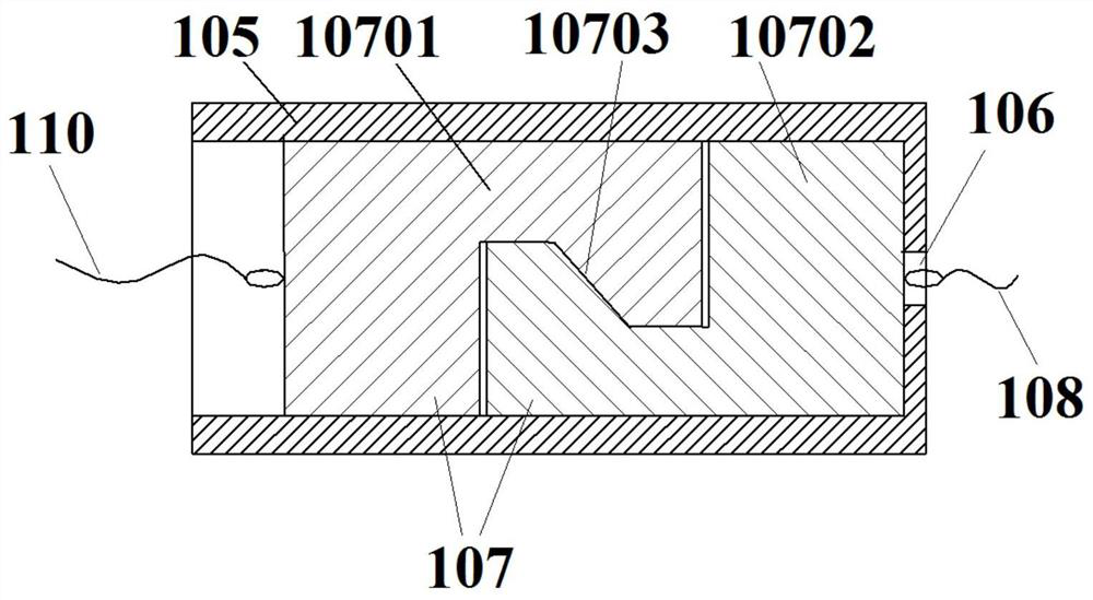 Self-righting and separating device for offshore test recycled body