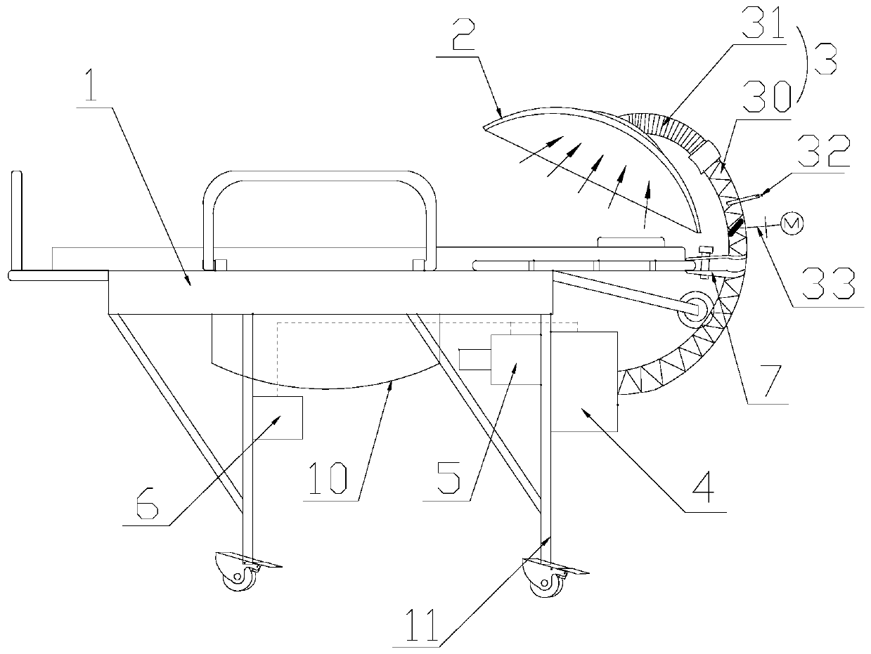 Vehicle-mounted negative pressure gas collection and disinfection system