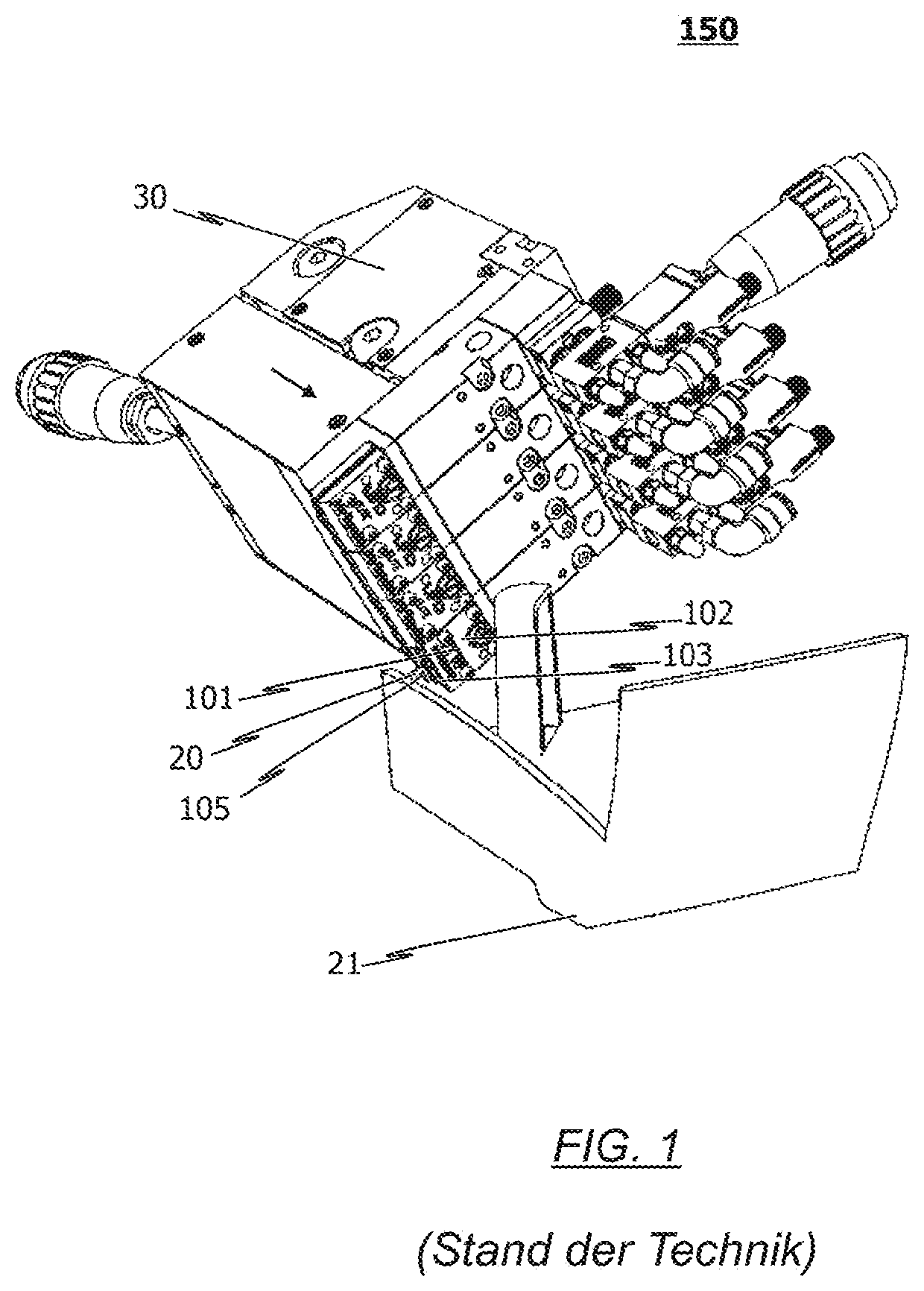 Nozzle arrangement for applying fluids, system having such a nozzle arrangement, and method for applying fluids