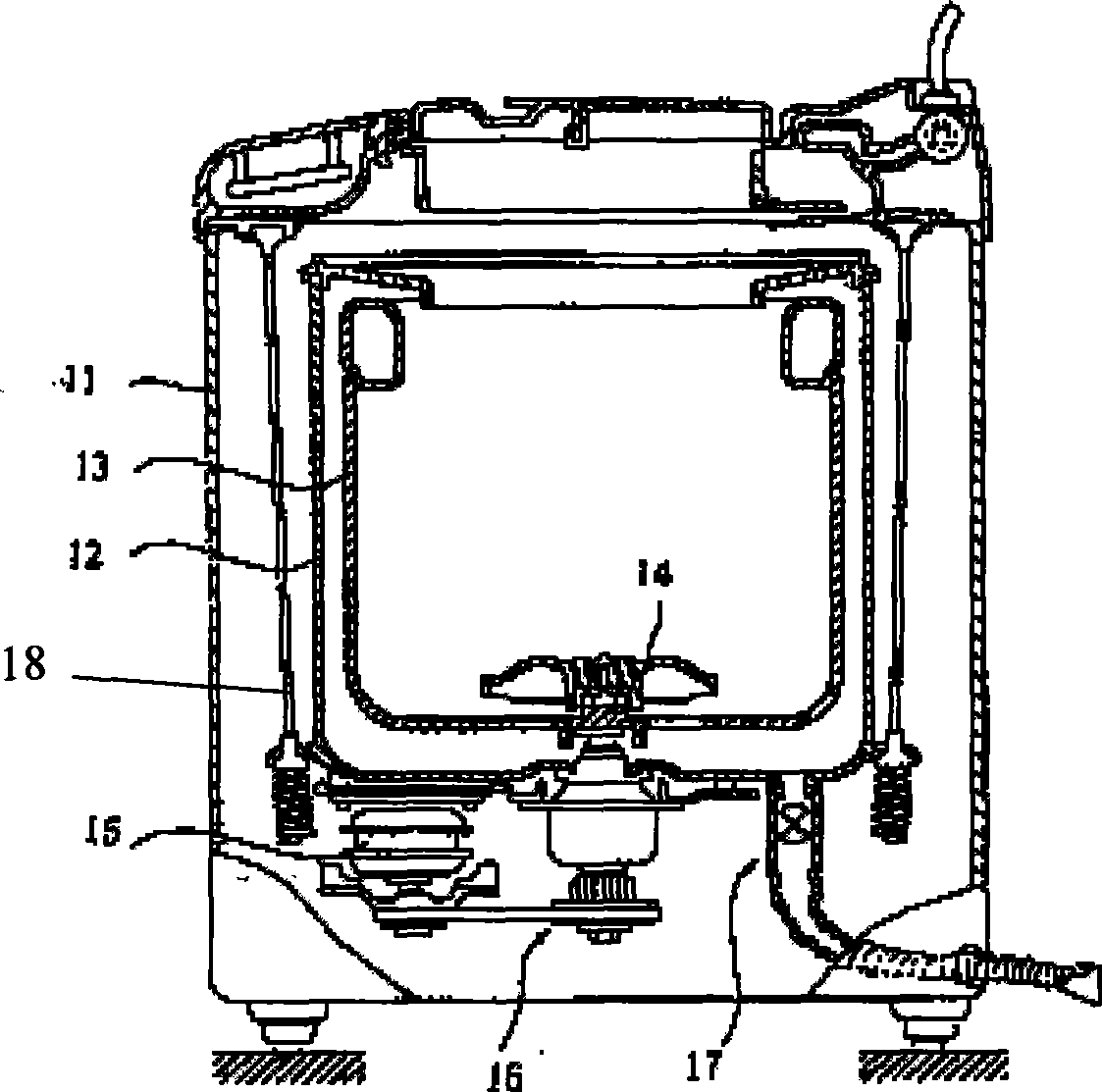 Shock-absorbing suspension rod of combined spring