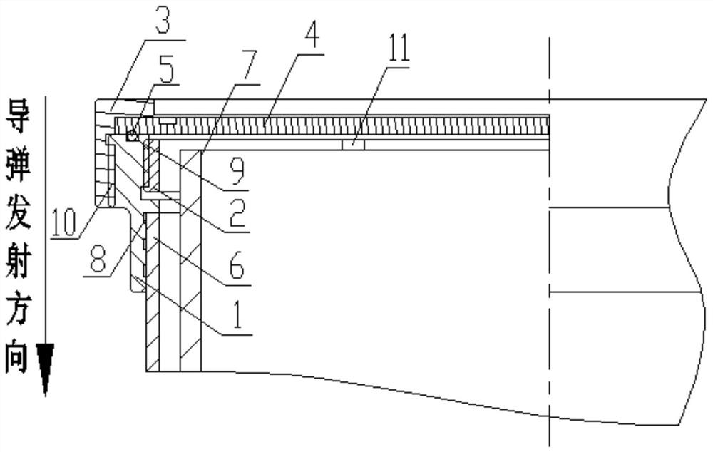 Launch canister rear cover structure and mounting and using method