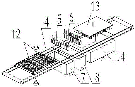 Automatic sorting and picking device for rapid detection of fresh cocoons based on grid stack