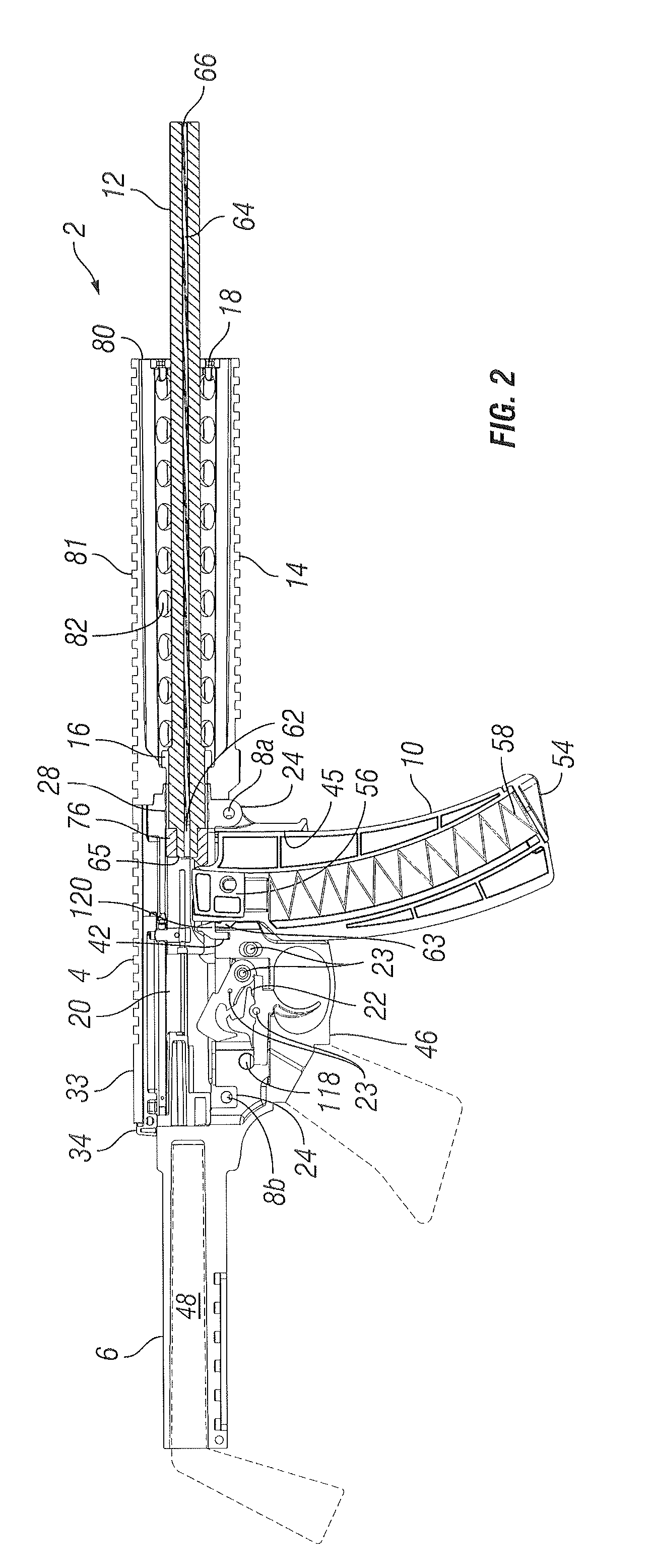 Lightweight, low cost semi-automatic rifle