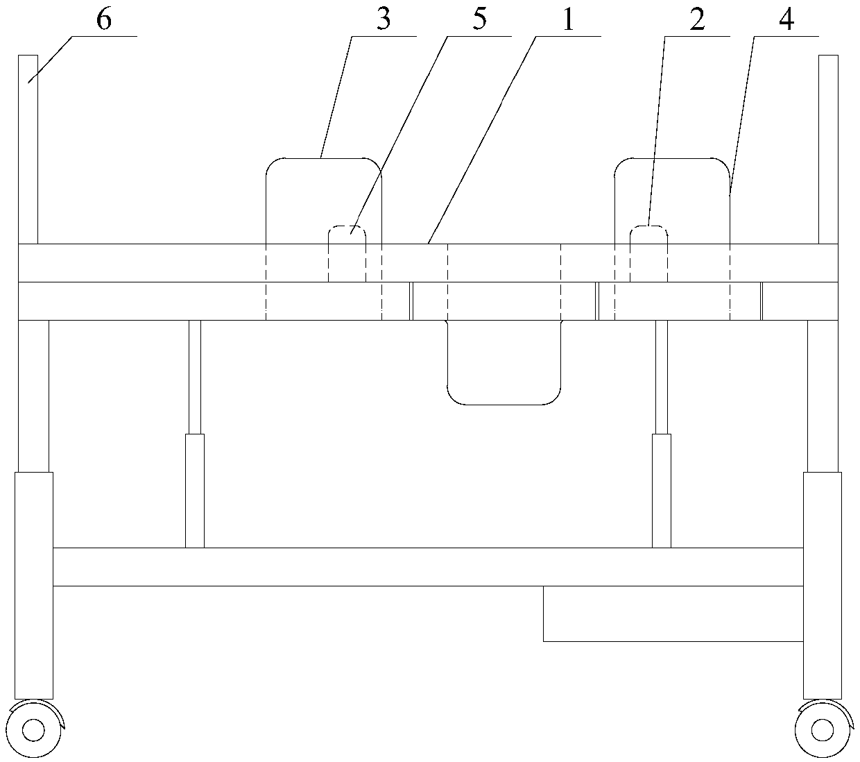 Turnover nursing assistive device and nursing bed provided with assistive device