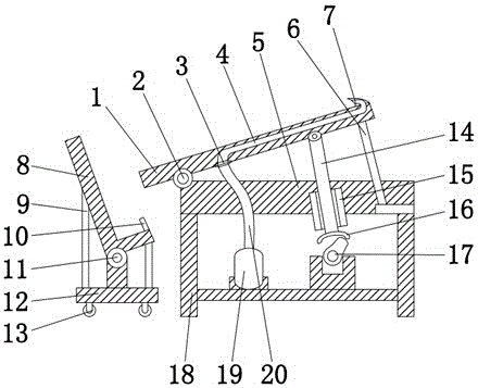 Overturning positioning device for printed matter