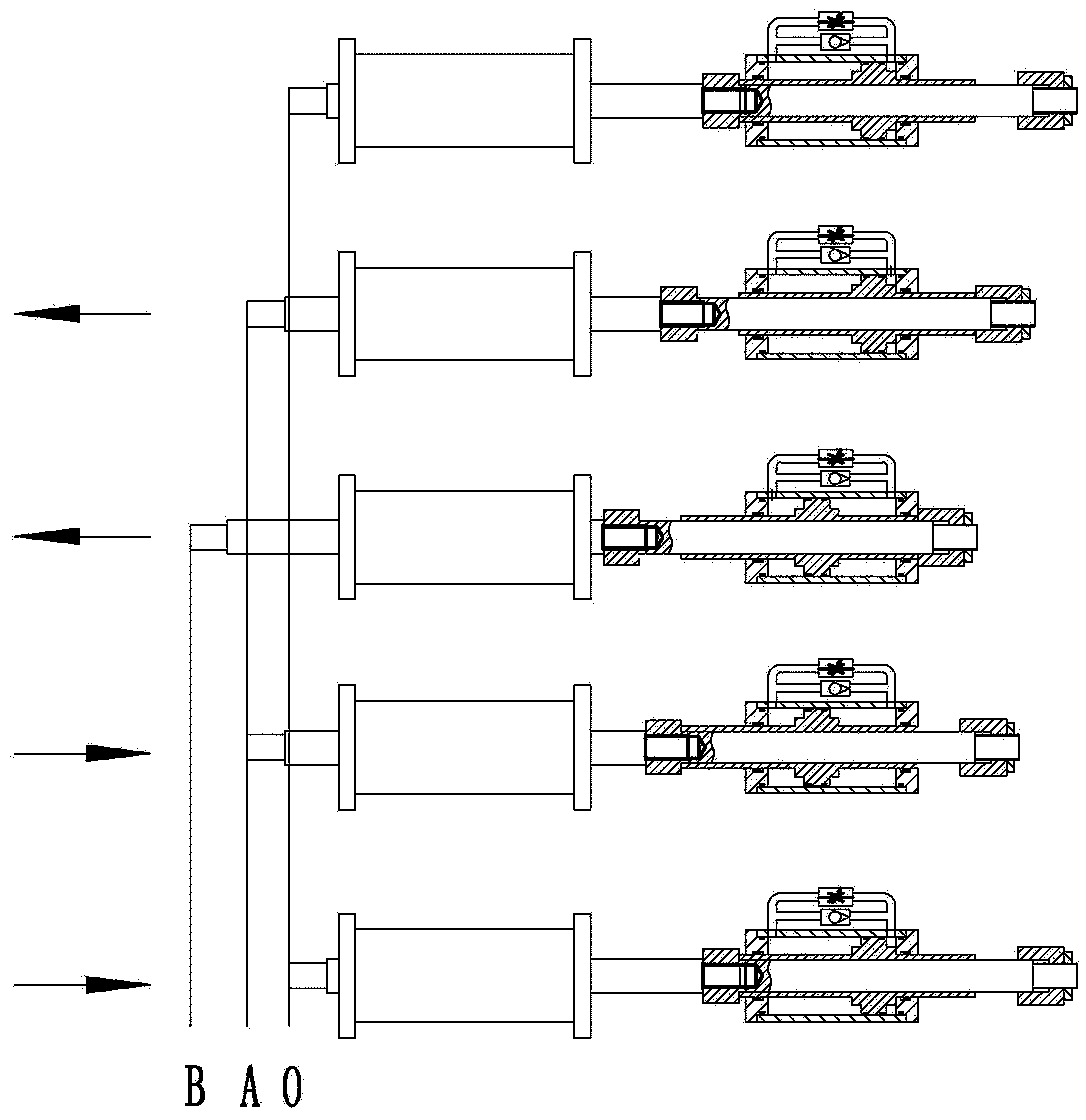 A pneumatic integrated device with hydraulic damping