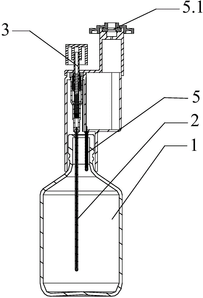 Real-time sampling device for detecting pressure of blood culture bottle