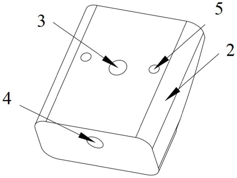 Filling block, measuring device and method for measuring gear oil film thickness through eddy current method