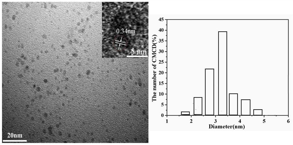 Preparation method and application of metformin carbon dots