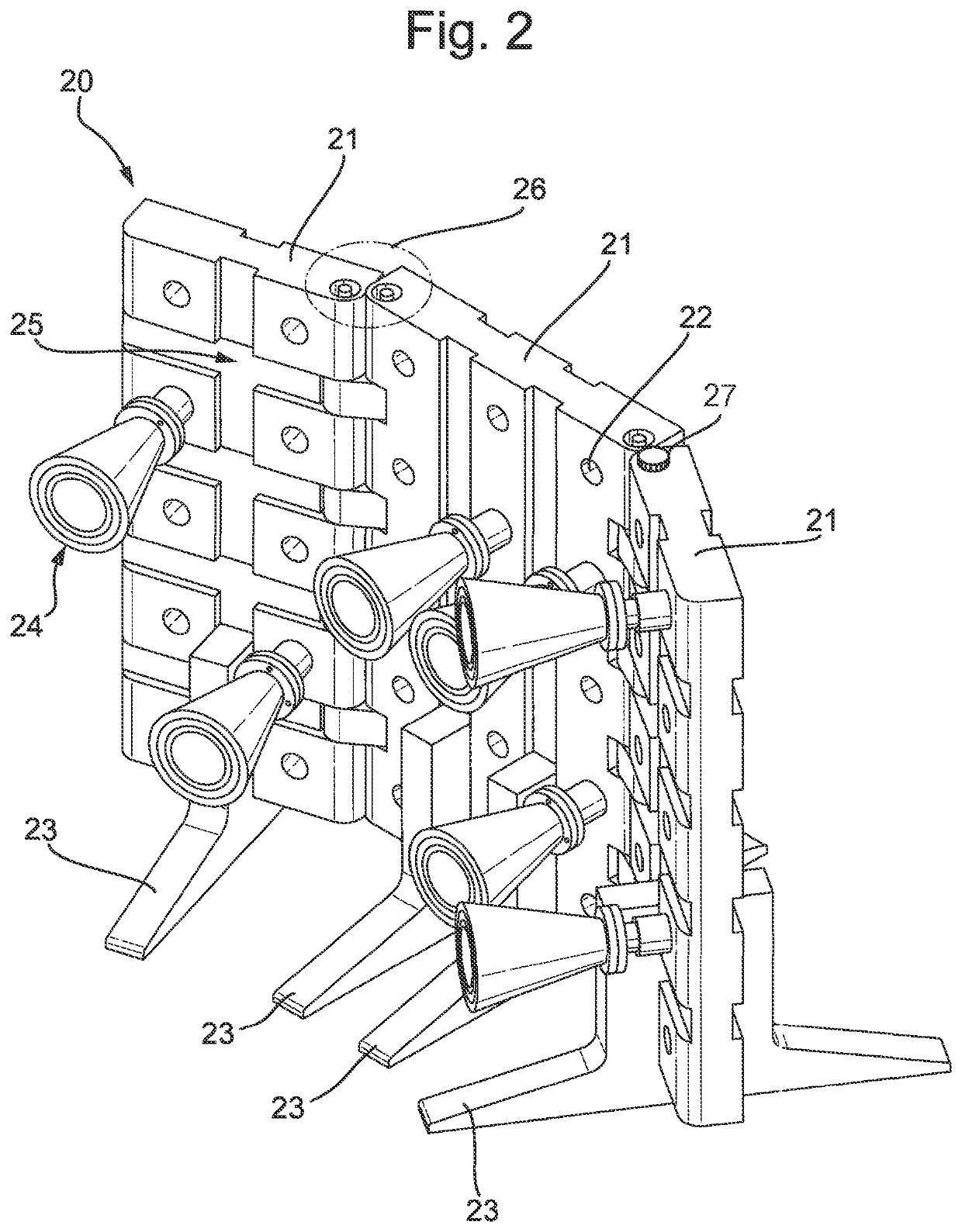 Firing stand for shaped charges