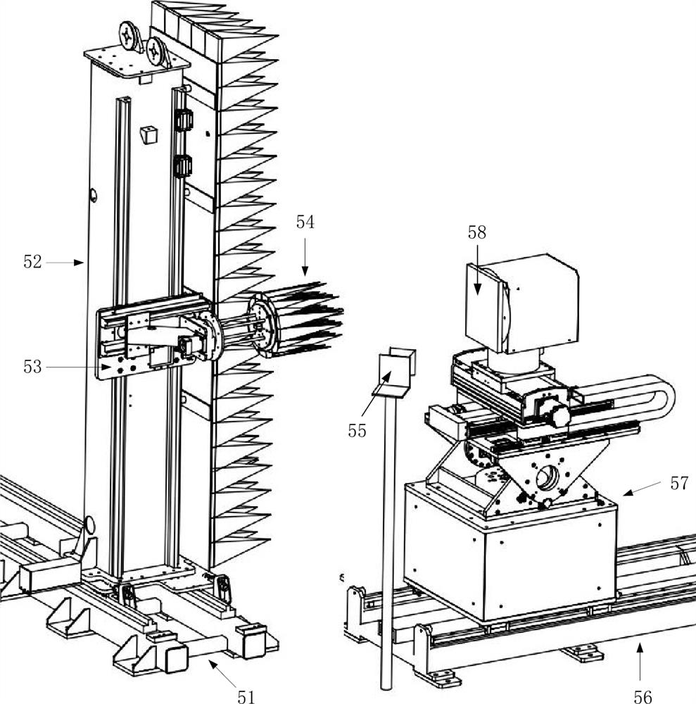 Calibration test method and device for reflective phased-array antenna