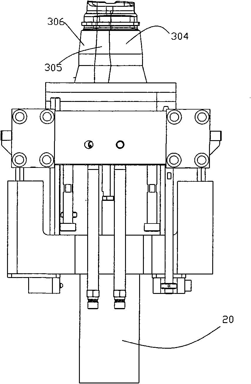 Demolding mechanism for full circle internal reverse clamp of automotive air inlet pipe