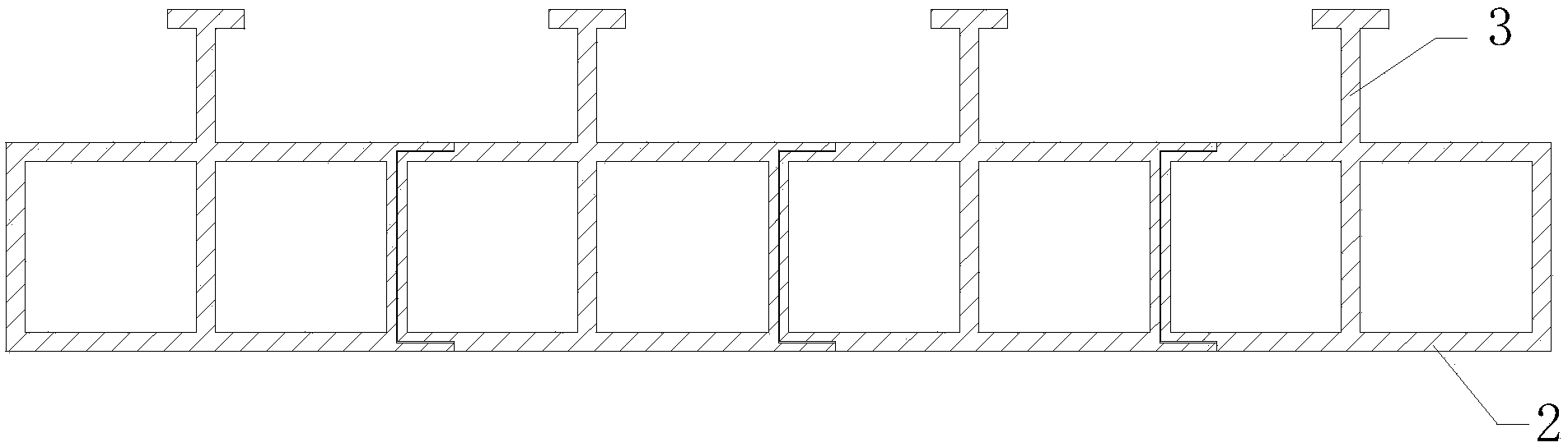 FRP component with ribs and construction method for combination between FRP component and concrete