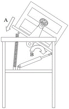 Coarse barium slag dumping overturning platform device