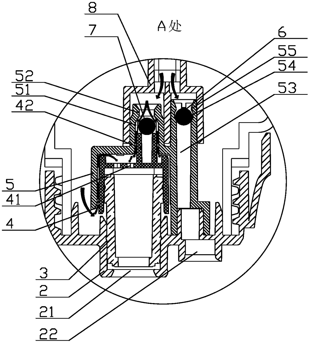 Inverted type extruding foam pump