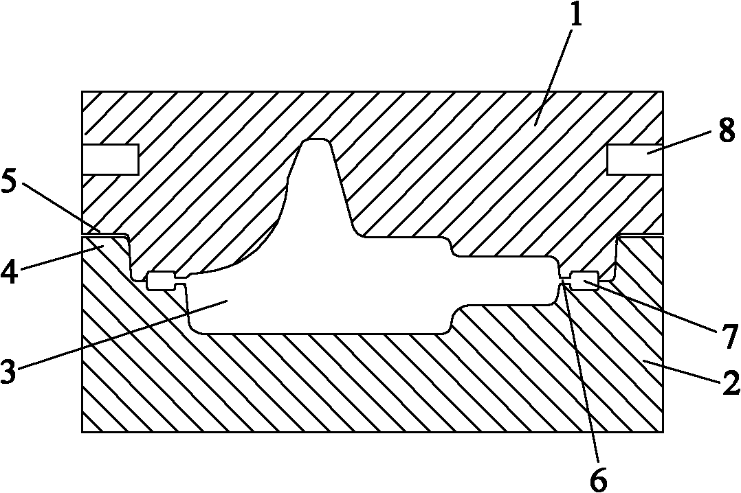 Forging and stamping die of brake cylinder seat