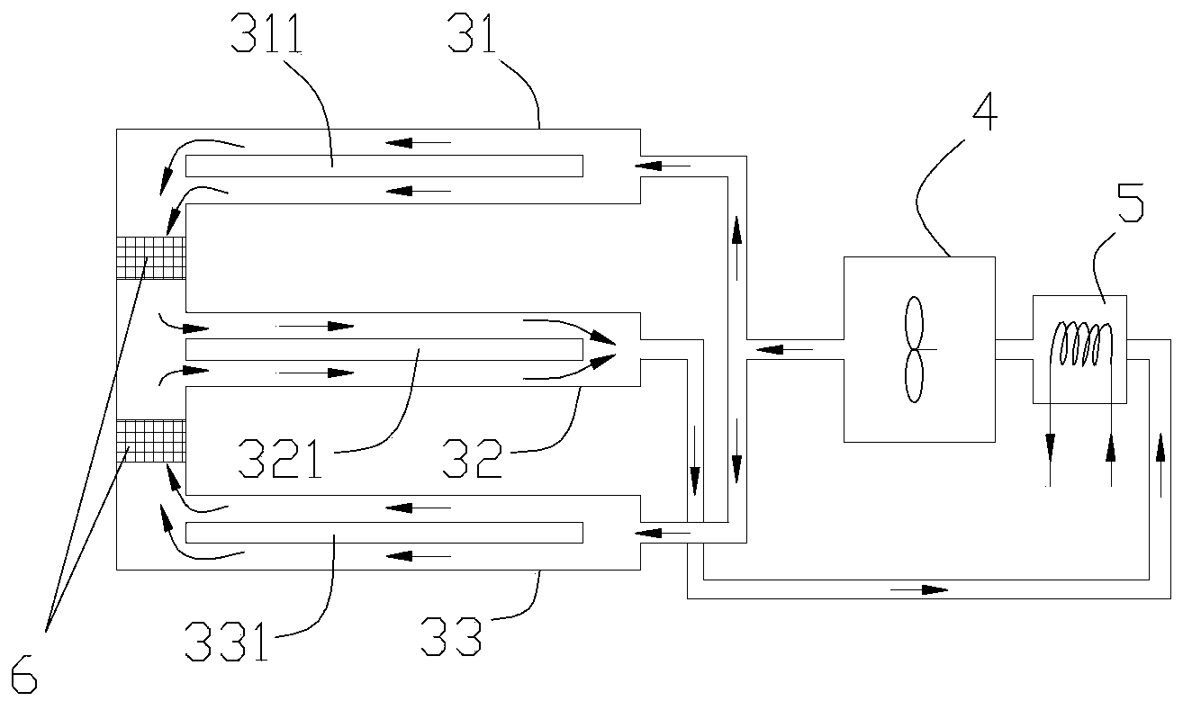 Forced air cooling method and device for isolated-phase enclosed busbar