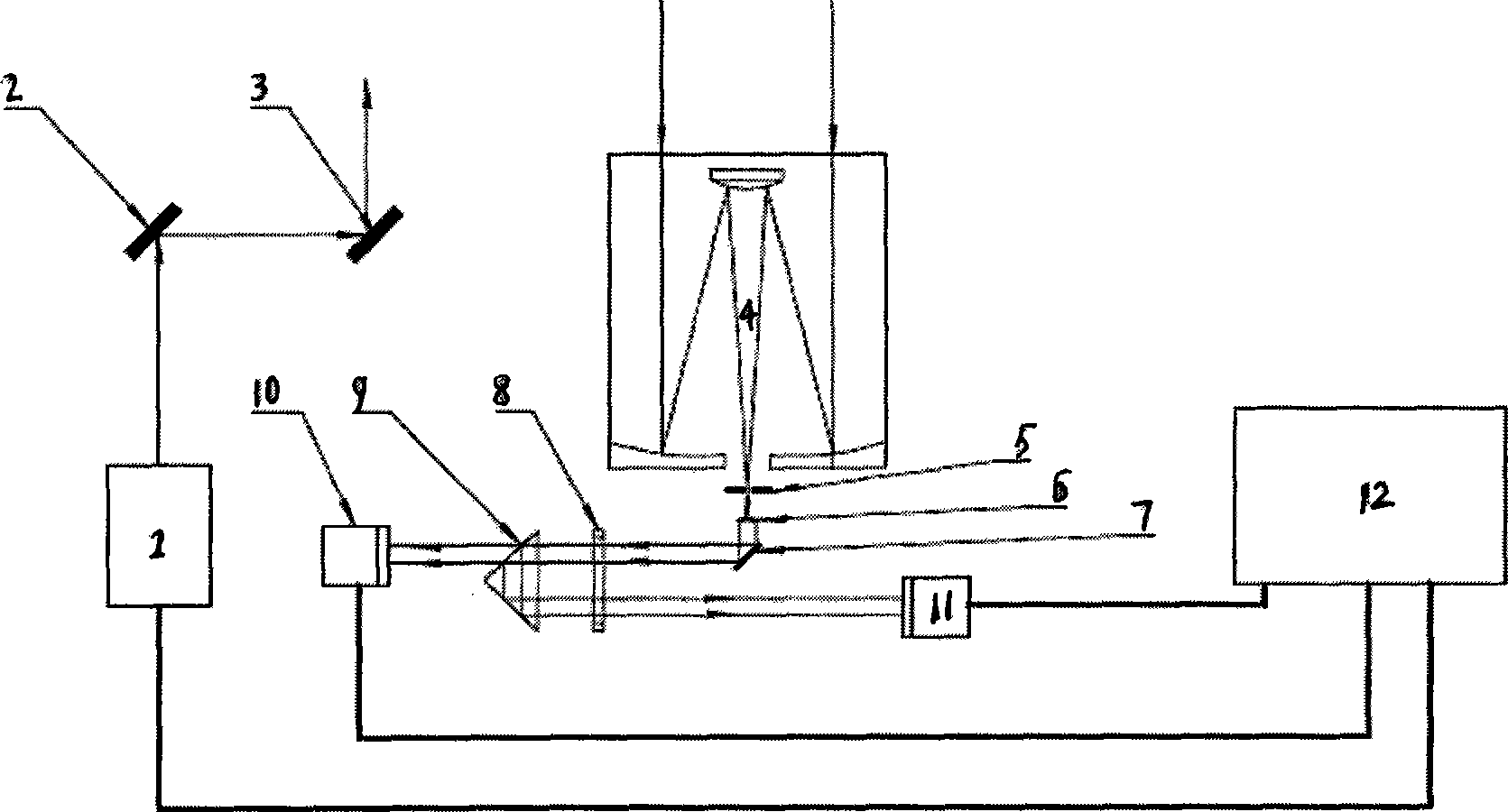 Vibrating Raman lidar scattered light processing system and processing method