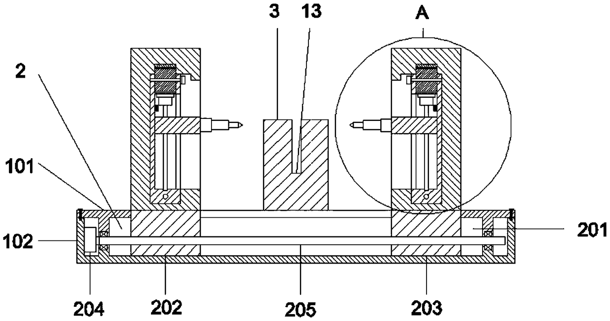 Chamfering device of automobile chassis supporting frame