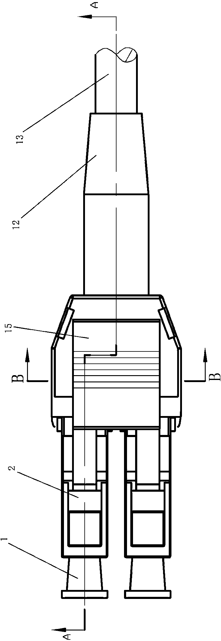 DLC (Digital Loop Carrier) optical fiber connector