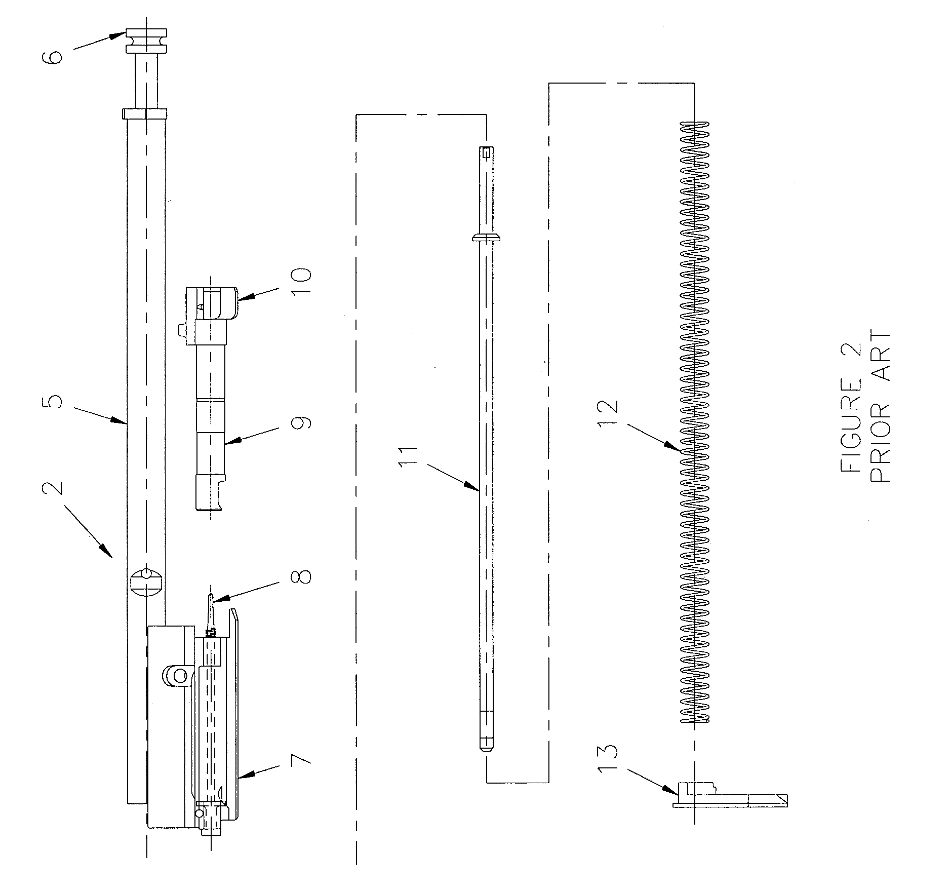 Rebound attenuation device for automatic firearms