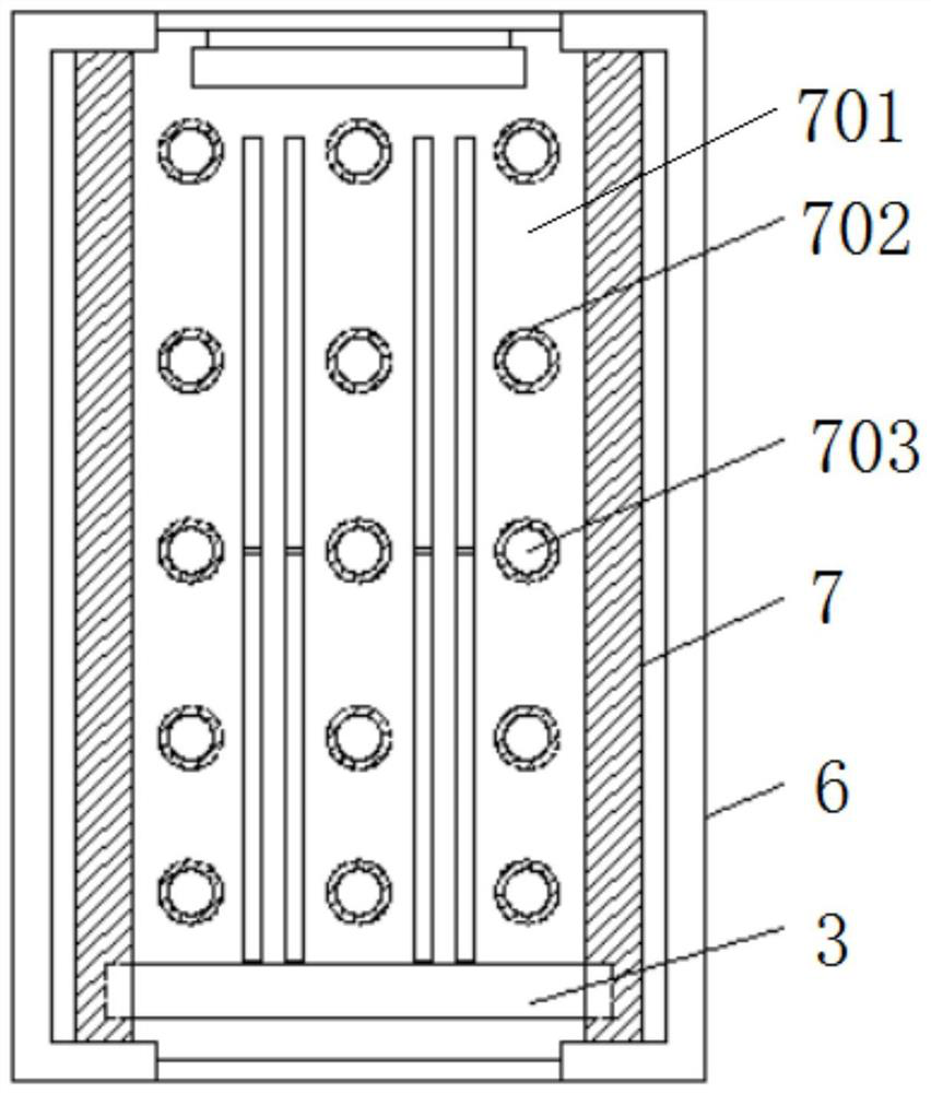 A device for adjusting the height of the main chassis