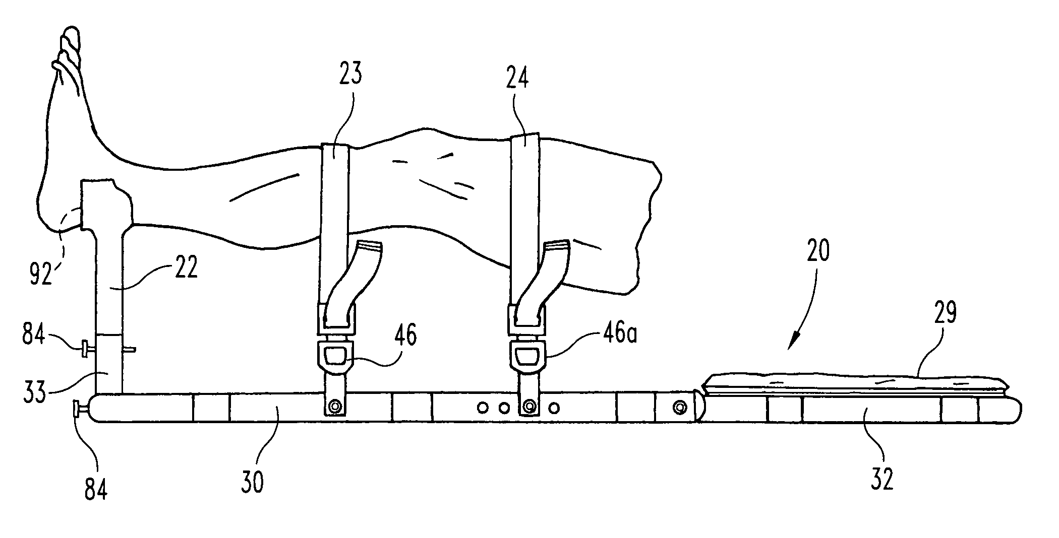 Knee extension treatment apparatus