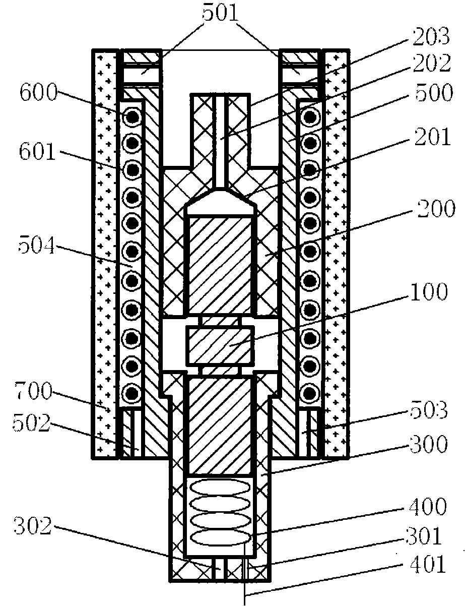 Interface between directly-heated metal capillary chromatography column and gas chromatograph