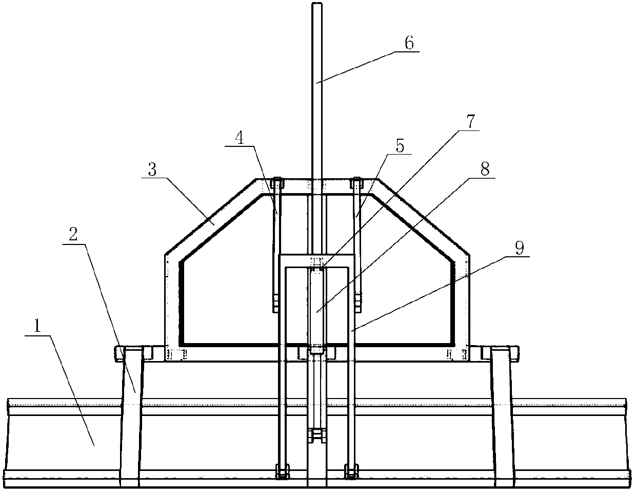 Flat shovel height adjusting mechanism of paddy field laser land leveler