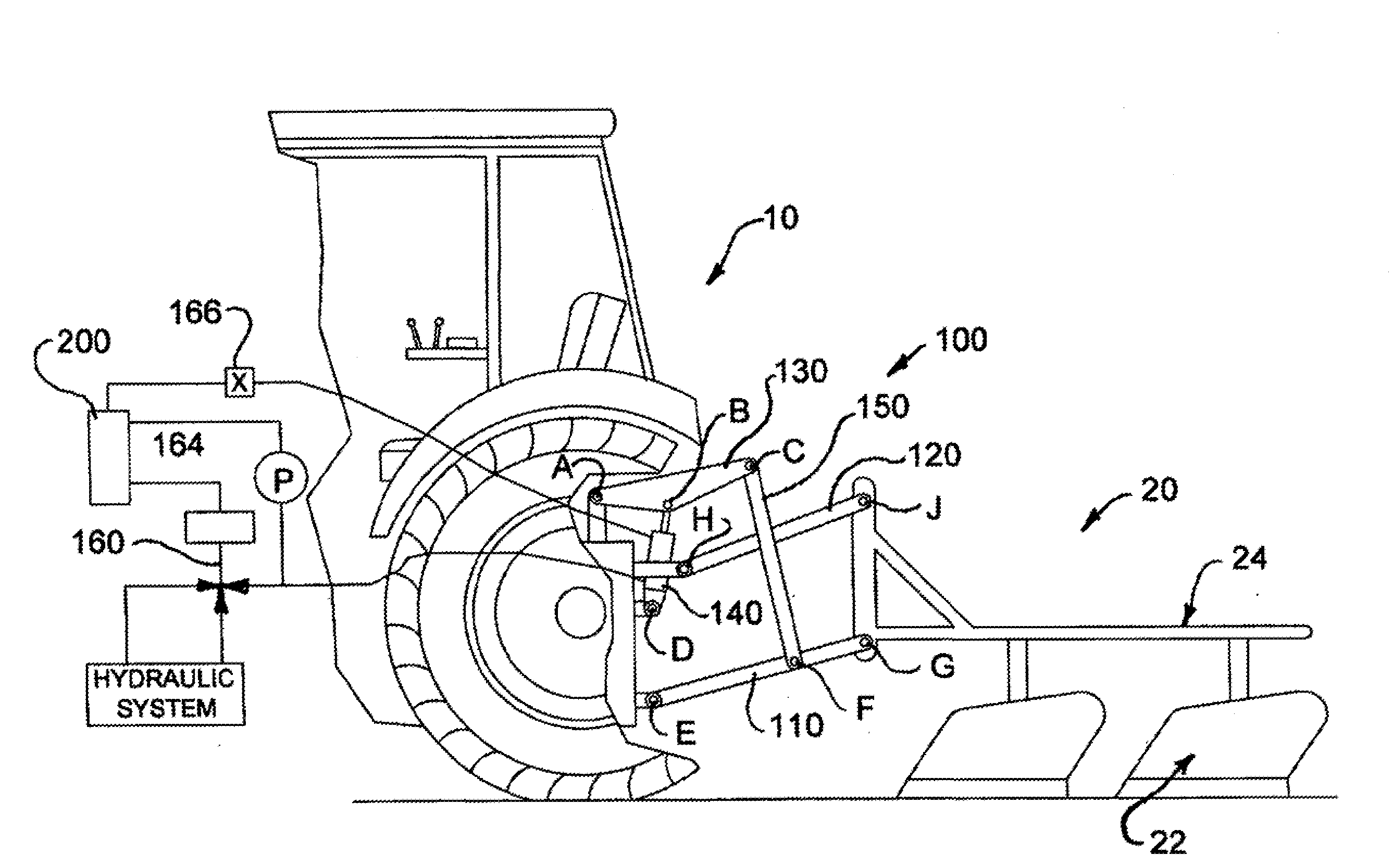 Implement weight and center of gravity determination based on hitch cylinder pressure