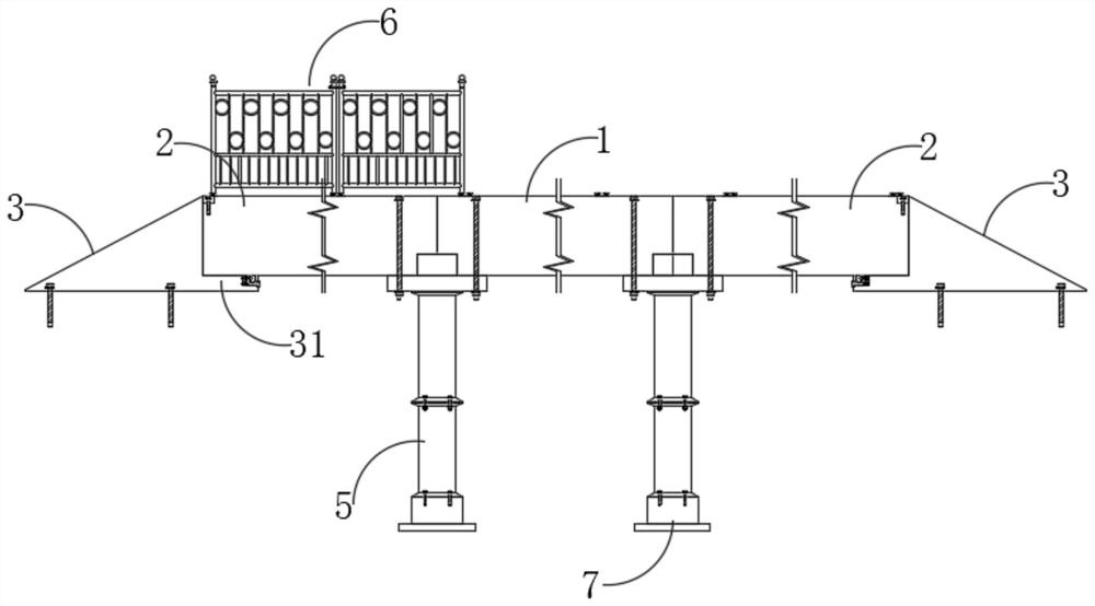 Temporary passing bridge for municipal canal transformation