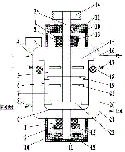 Oilfield wastewater filtering device