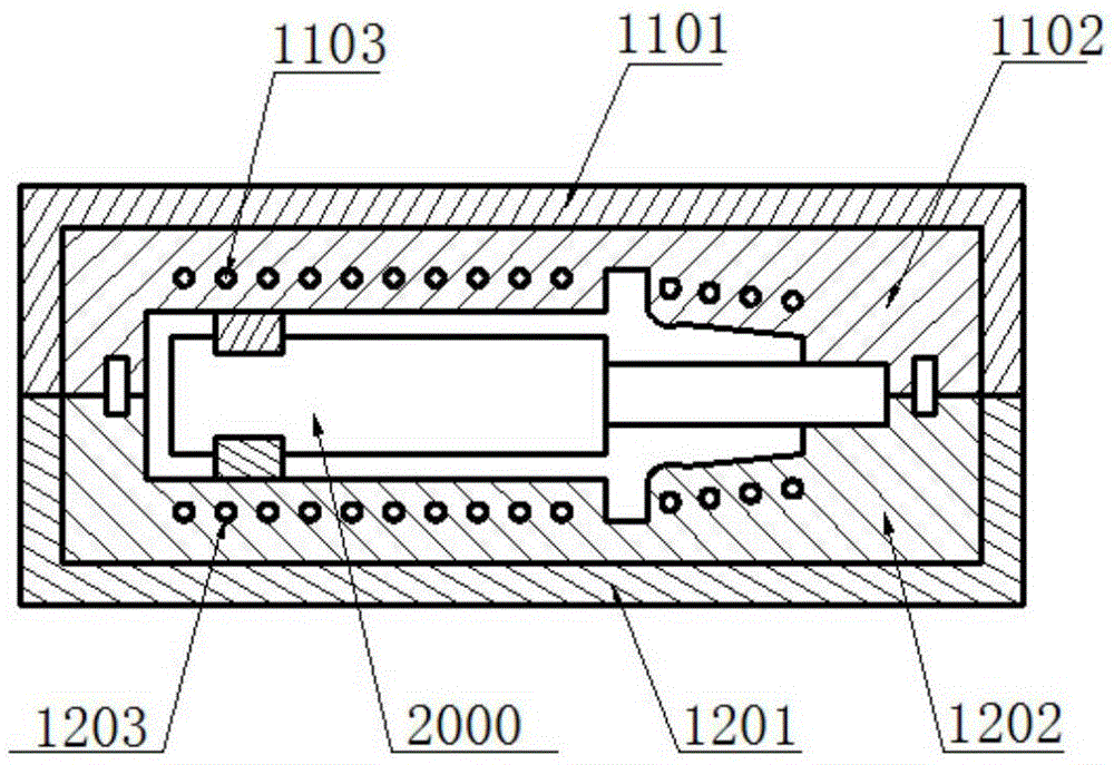 Wax injection mold for investment casting of hollow turbine blade and its rapid manufacturing method