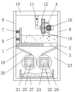 A fixed-length cutting device for processing traditional Chinese medicinal materials with grinding function