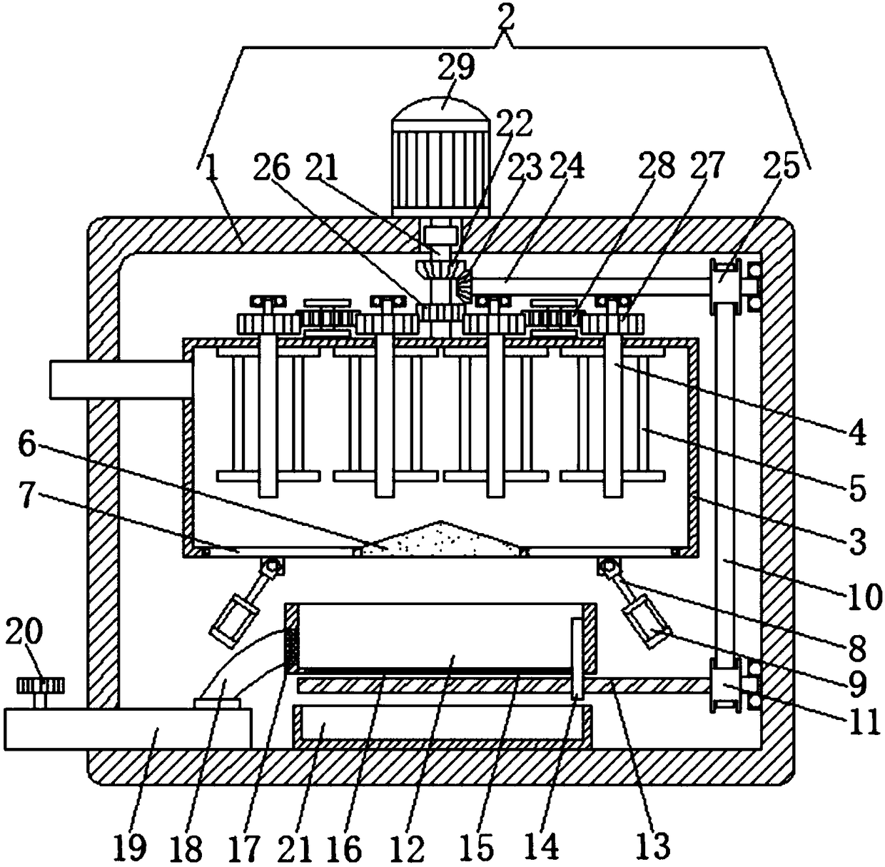 Pig manure dehydration device based on combination of electric heating drying and extrusion dehydration