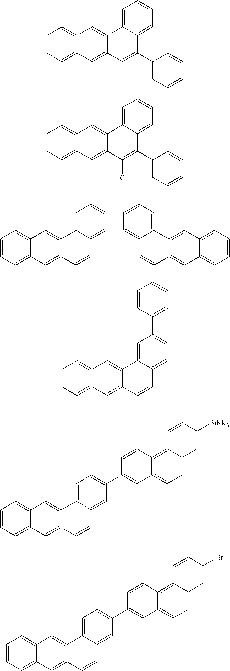 Benzanthracene derivatives for organic electroluminescent devices