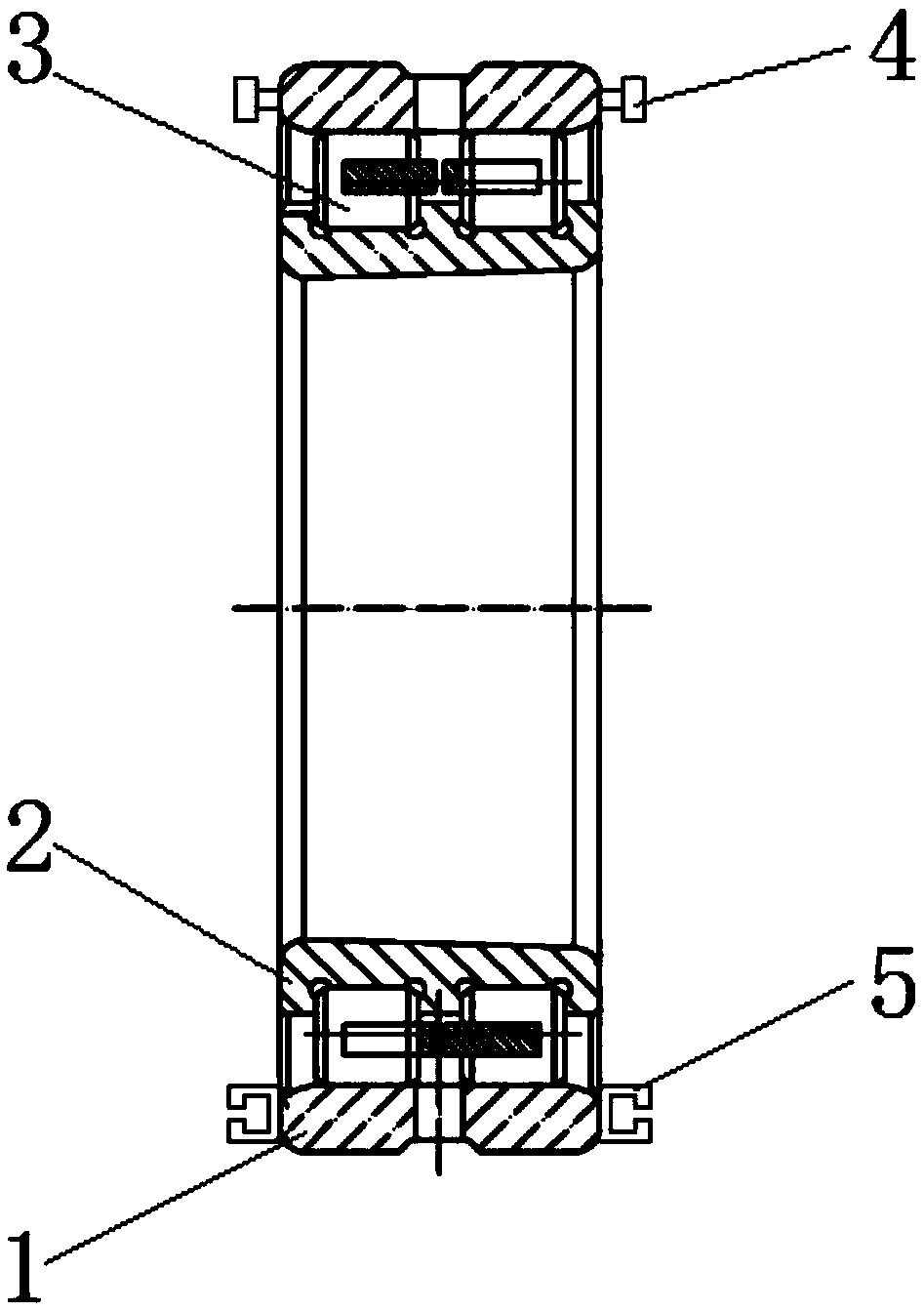 Combined type double-row cylindrical roller bearing