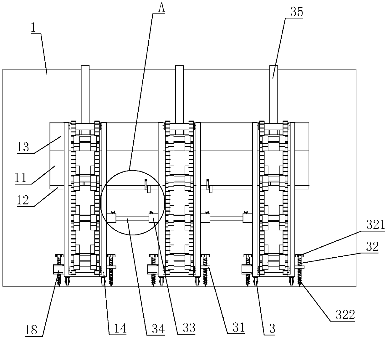 Pipeline protecting device based on temporary beam