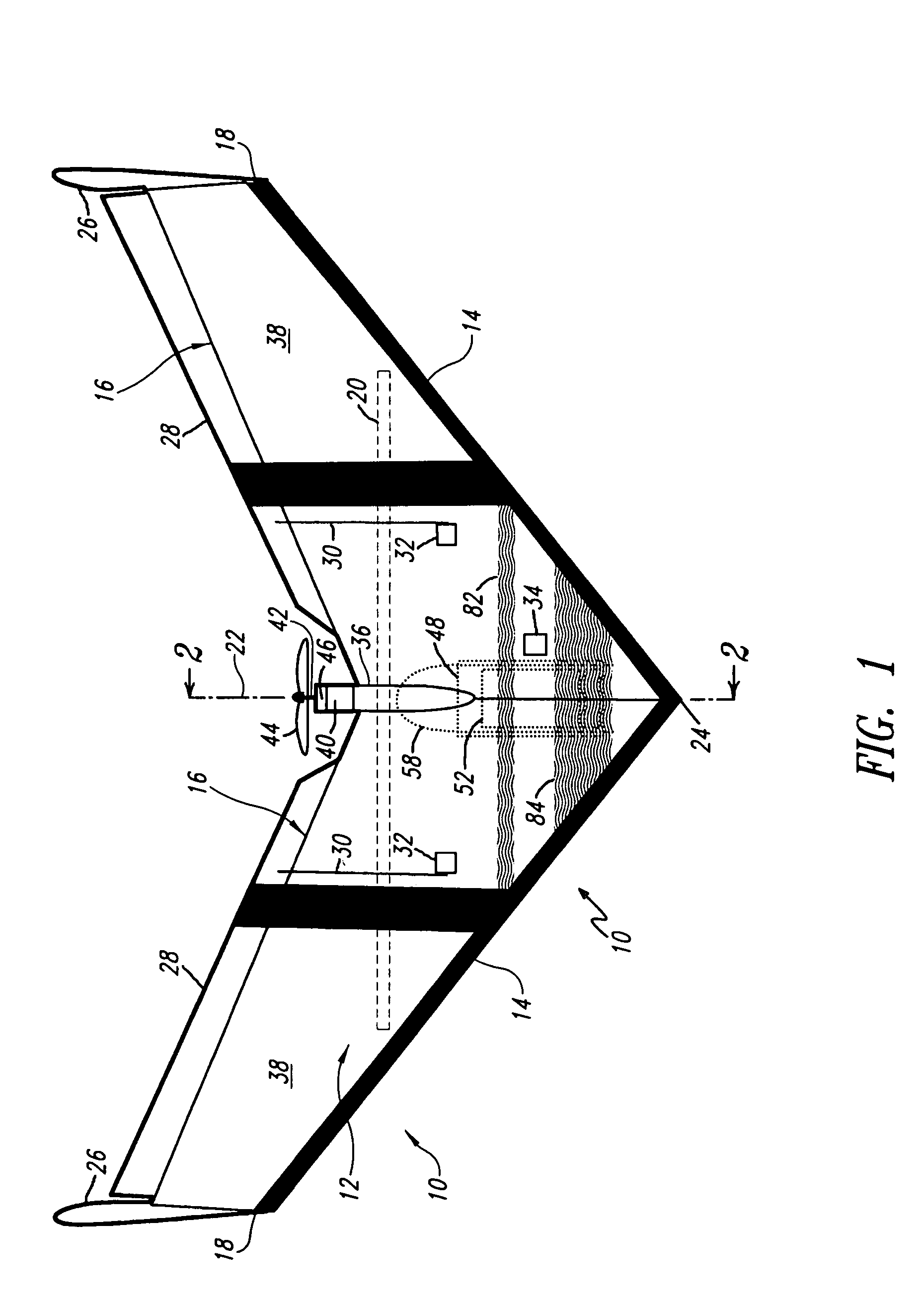 Electric powered flying wing toy