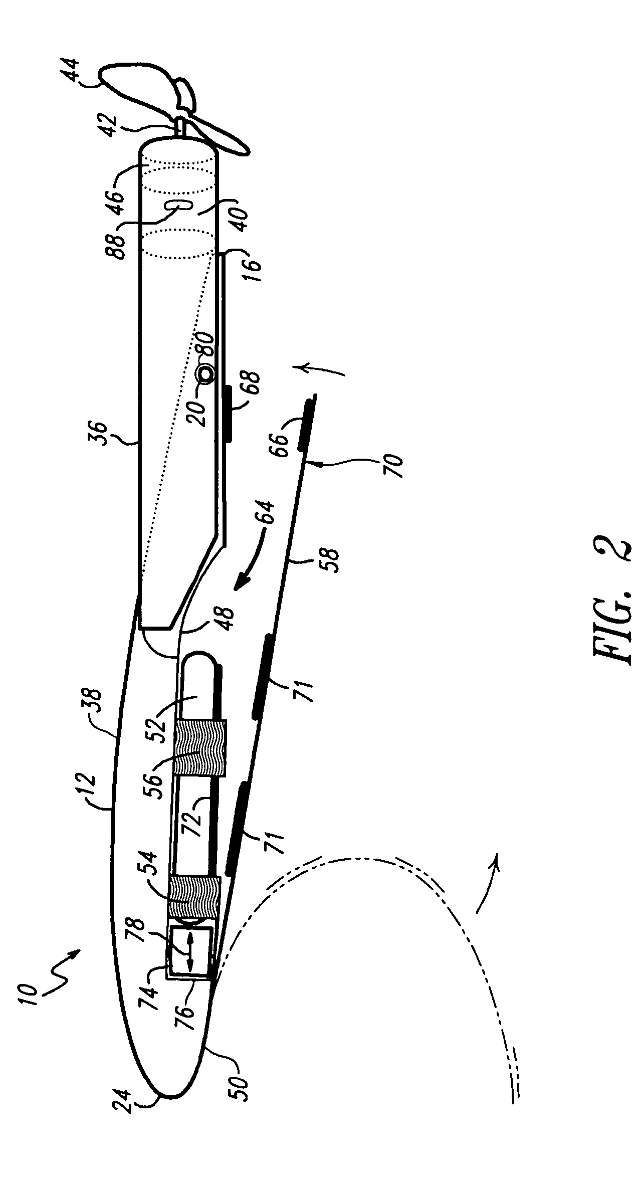 Electric powered flying wing toy