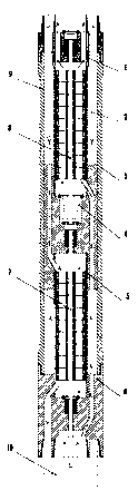 Turbine lifting device for fluidized exploitation of natural-gas hydrate