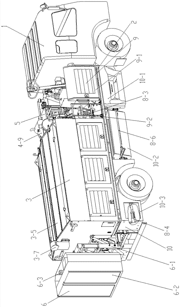 A thermal insulation storage type asphalt pavement comprehensive maintenance vehicle