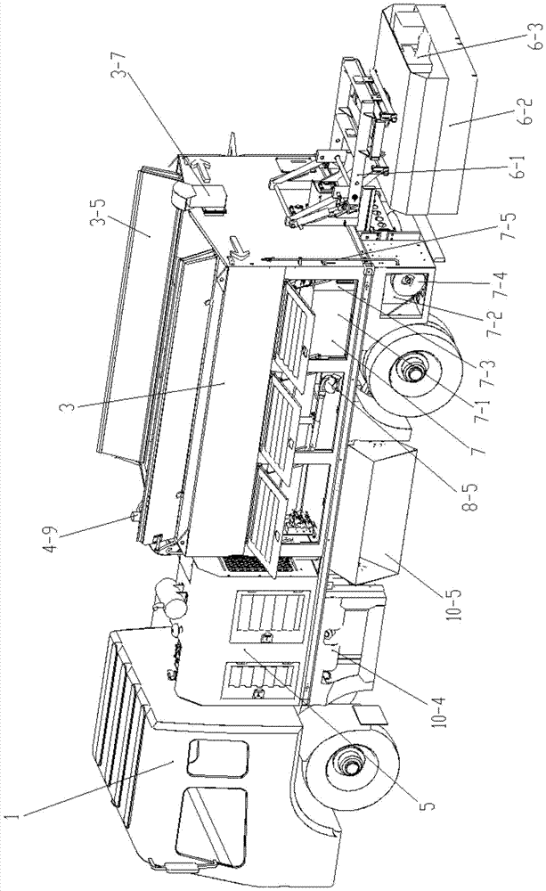 A thermal insulation storage type asphalt pavement comprehensive maintenance vehicle