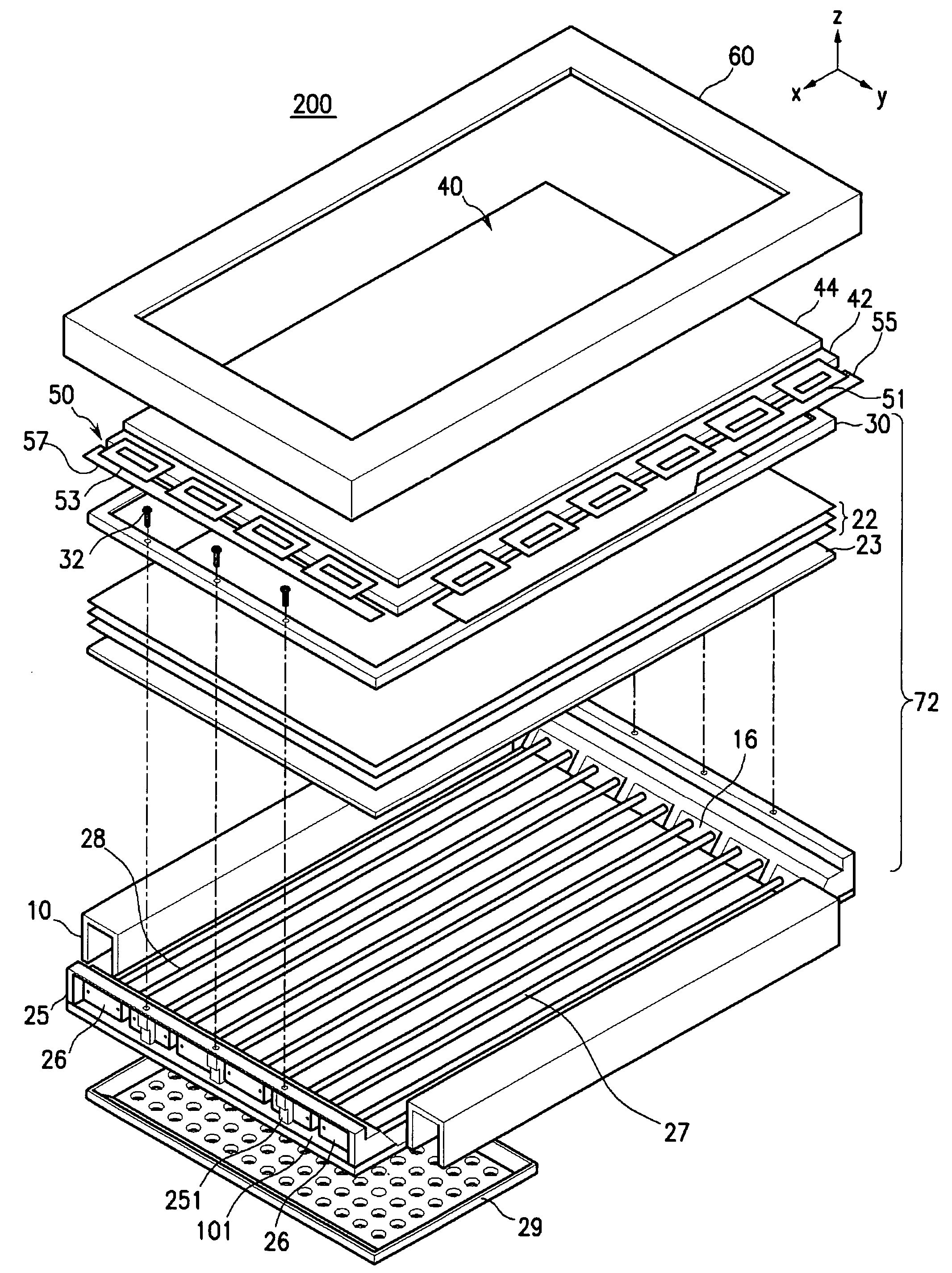 Backlight assembly having improved heat releasing structure and display device having the same