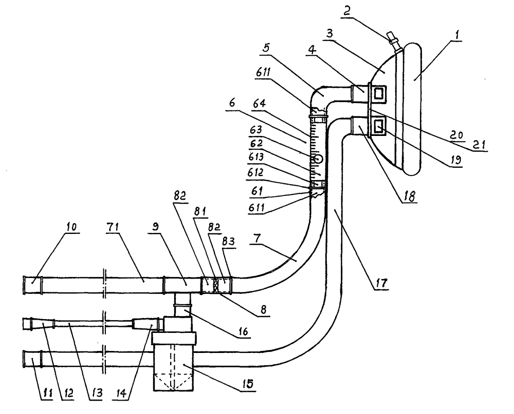 Oxygen-inhalation face mask provided with oxygen-inhalation dynamic state monitor for medical hyperbaric oxygen chamber