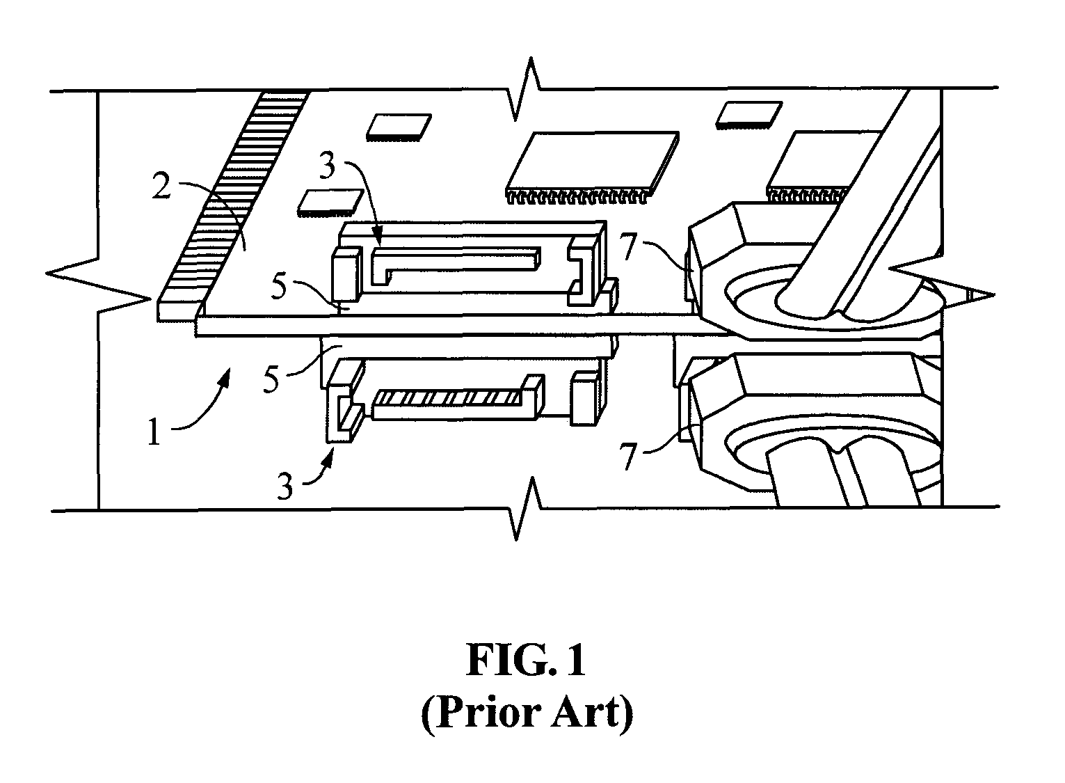 Raised Serial Advanced Technology Attachment (SATA) connector for high-density mounting on a printed circuit board (PCB)