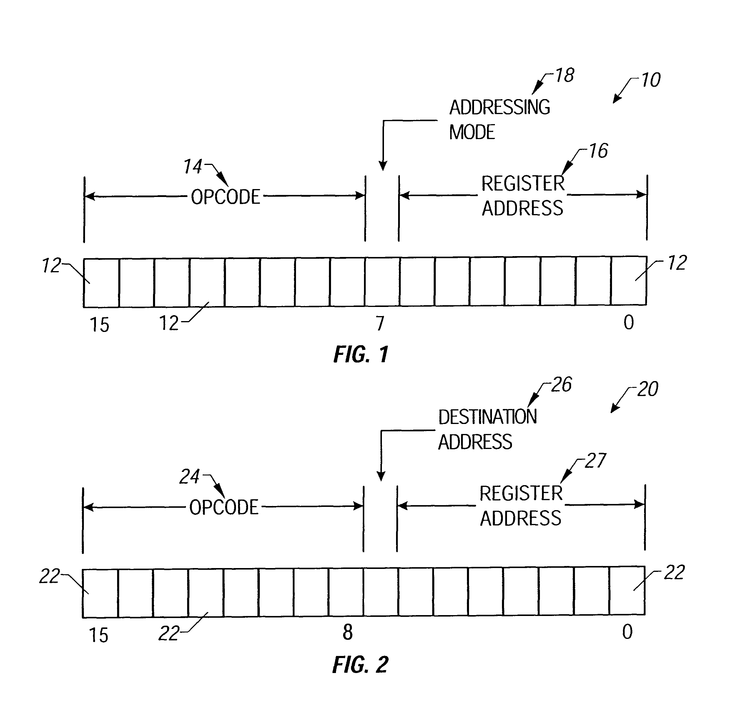 Processor architecture scheme which uses virtual address registers to implement different addressing modes and method therefor