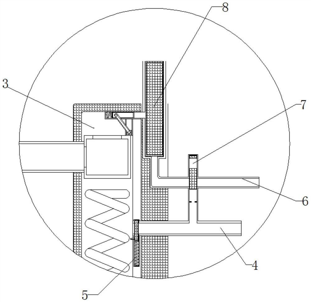 Solid fuel combustion device capable of automatically isolating high-temperature pressure vibration by utilizing air pressure