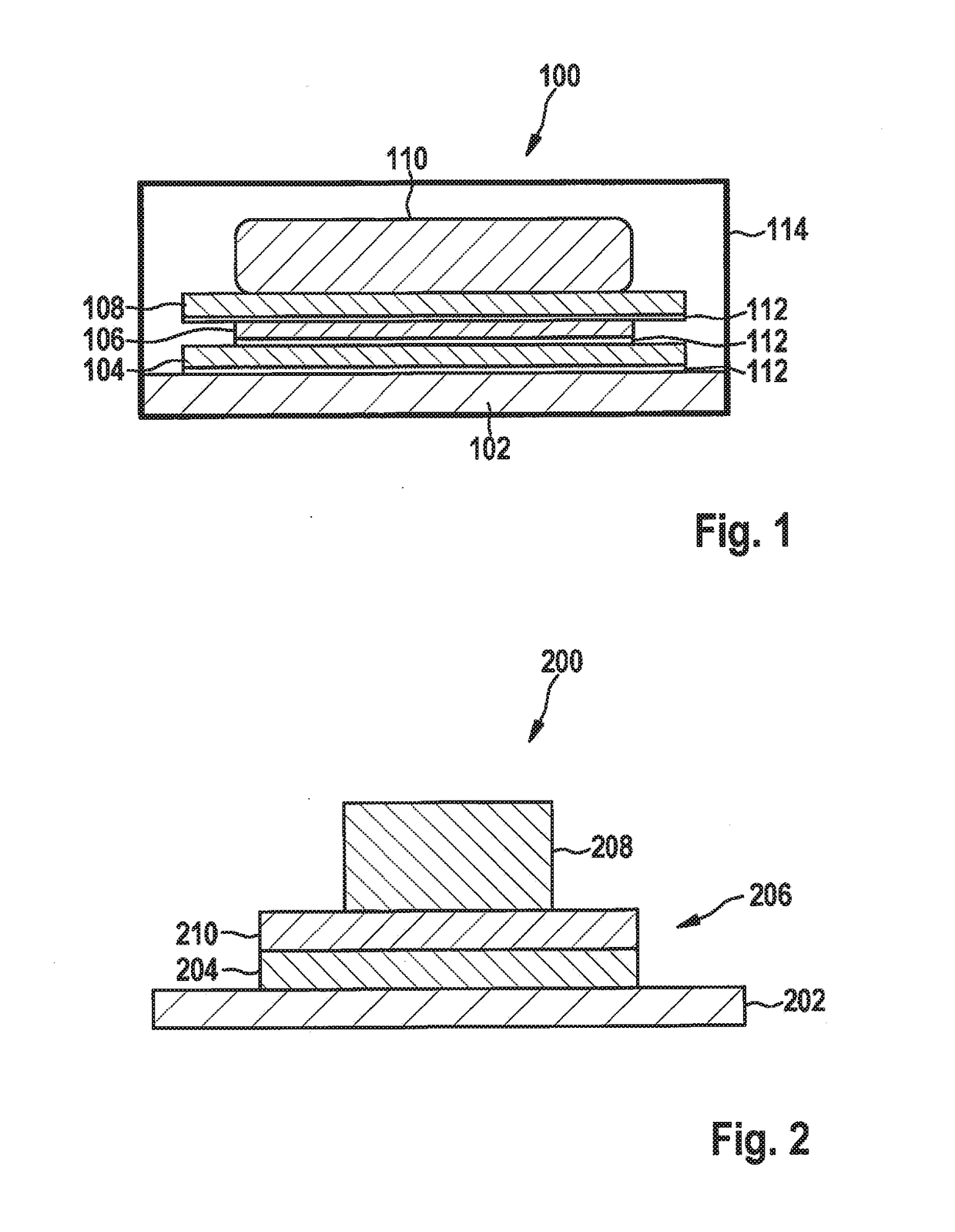 Electronic system, as well as manufacturing method, and device for manufacturing an electronic system